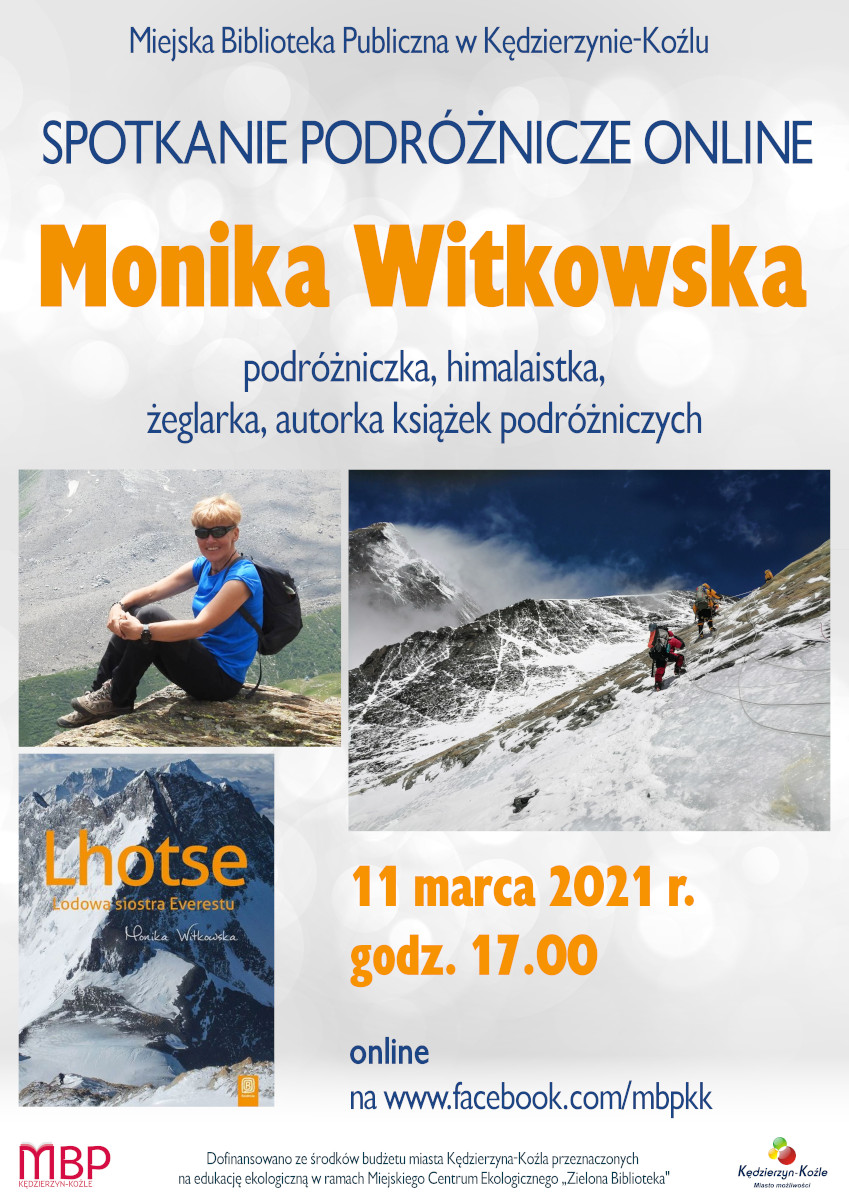 plakat na spotkanie z Moniką Witkowską
