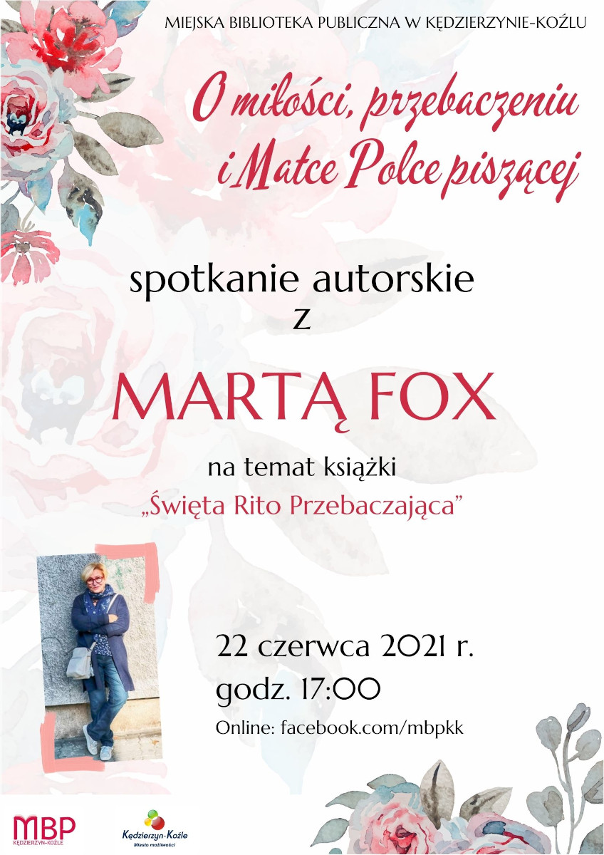 plakat dotyczący spotkania z Martą Fox