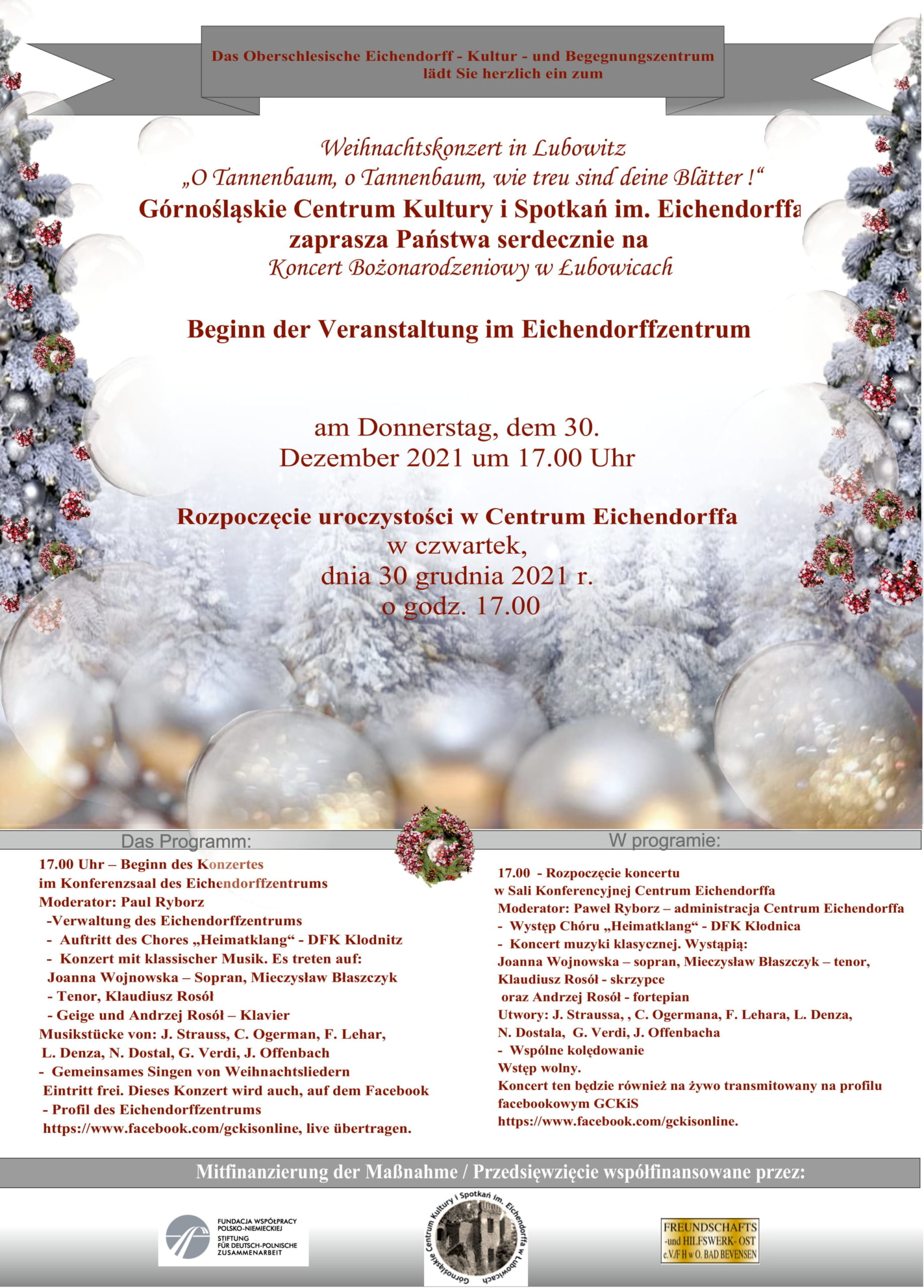 Koncert Bożonarodzeniowy w Łubowicach 2021